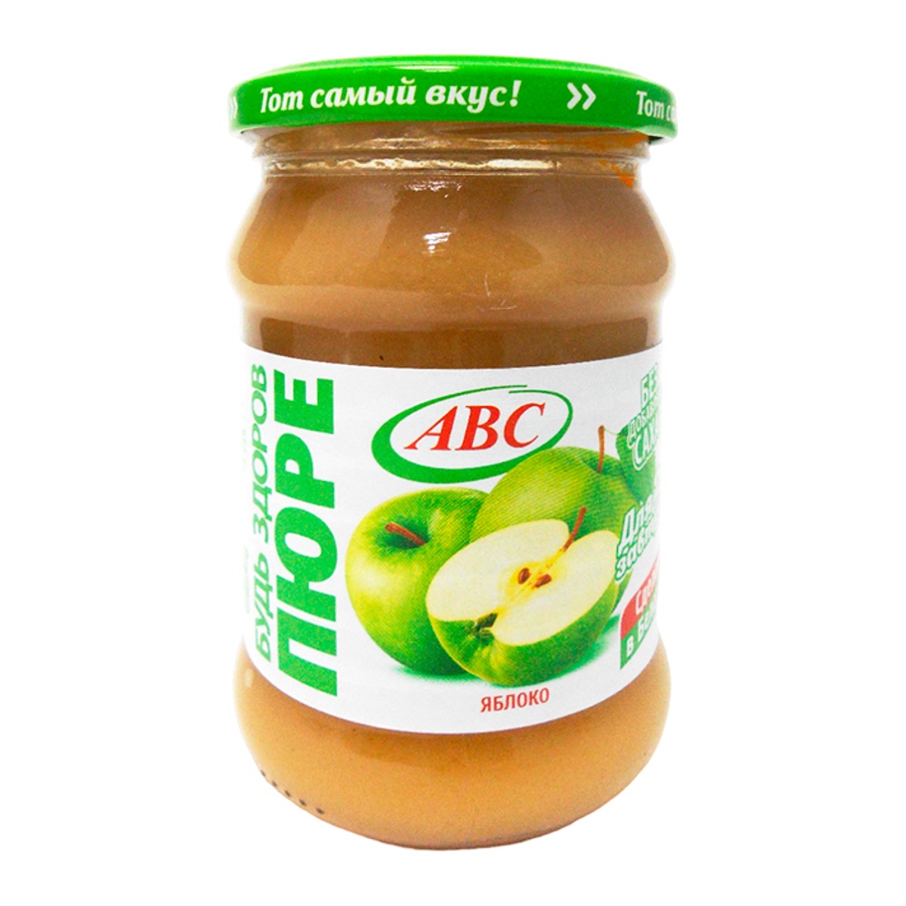 Пюре АВС Будь здоров яблочное 280г ст/б; 12