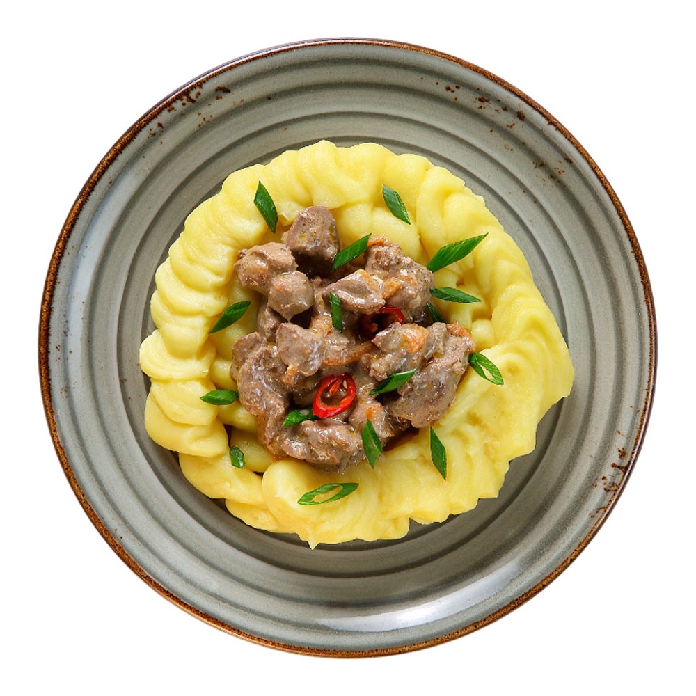 Набор №61 Печень куриная в сметанном соусе с картофельным пюре 250г контейнер Командор