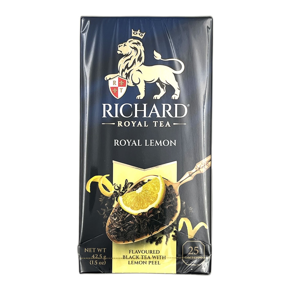 Чай Ричард Роял Лемон черный с розмарином и цедрой лимона 25п*1,7г сашет