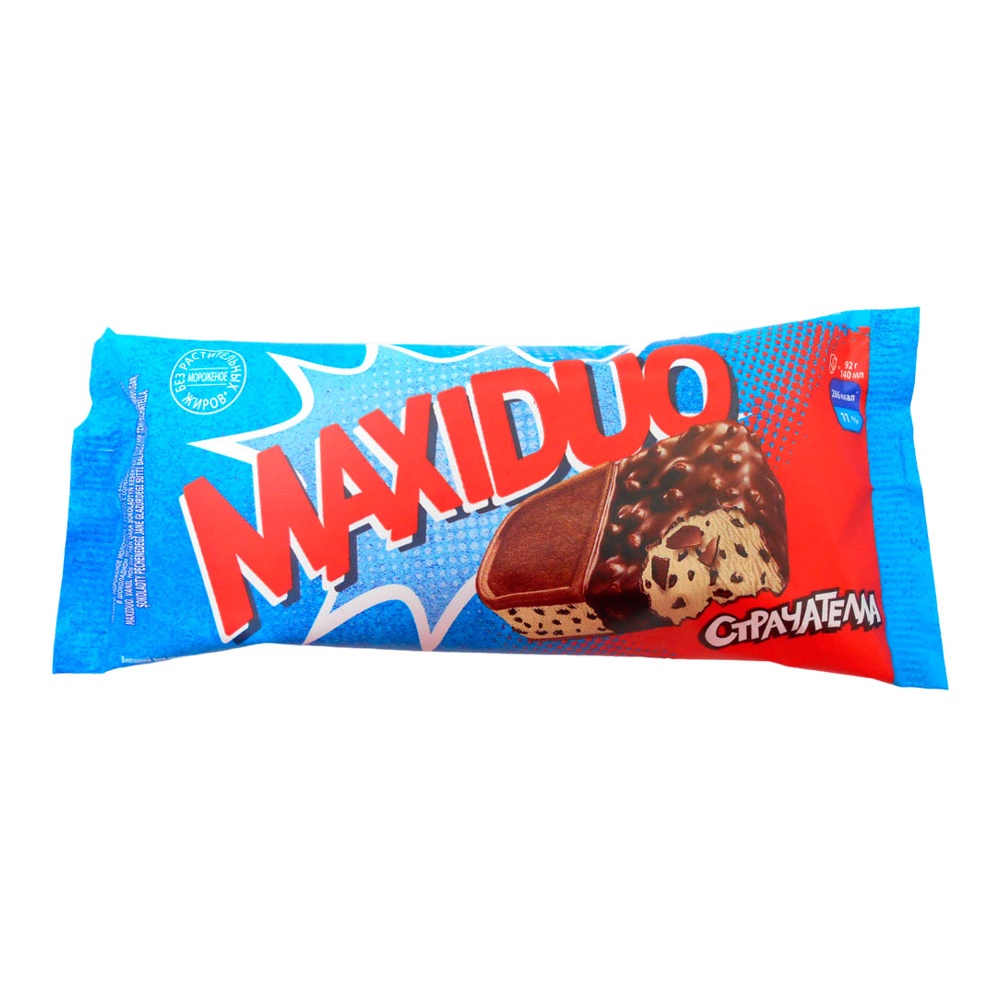 Мороженое МаксиДуо Страчателла 140мл сэндвич; 24