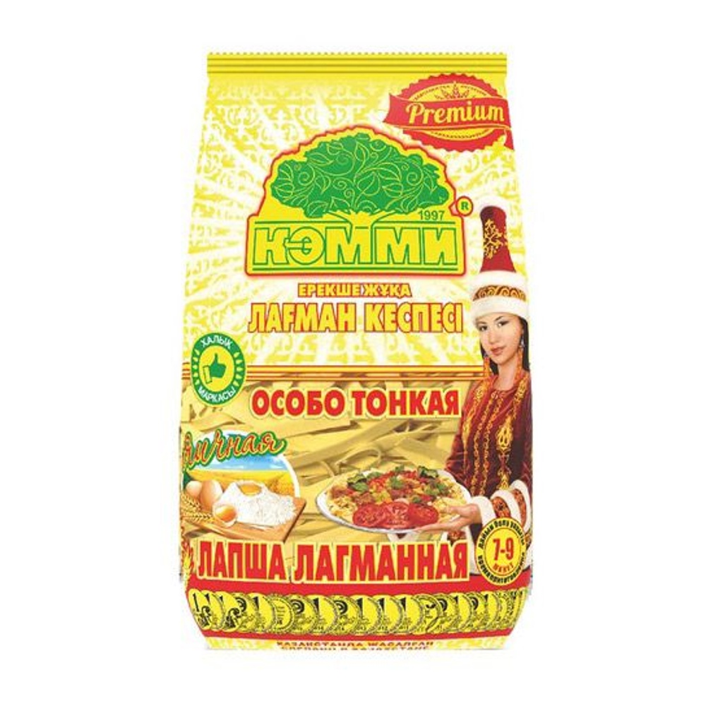 Мак изд Кэмми Лапша лагманная Премиум яичная особо тонкая 200г; 15