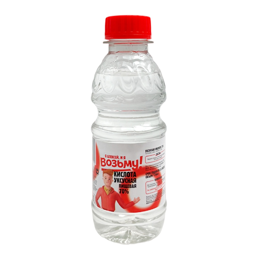 Кислота уксусная Возьму! пищевая 70% 180г пл/б