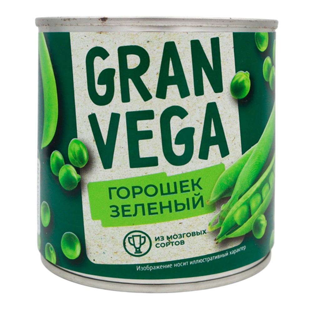 Горошек зеленый Гранвега ГОСТ в/с 400г ж/б