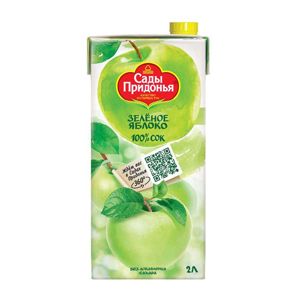 Сок Сады Придонья 2л Яблоко зеленое
