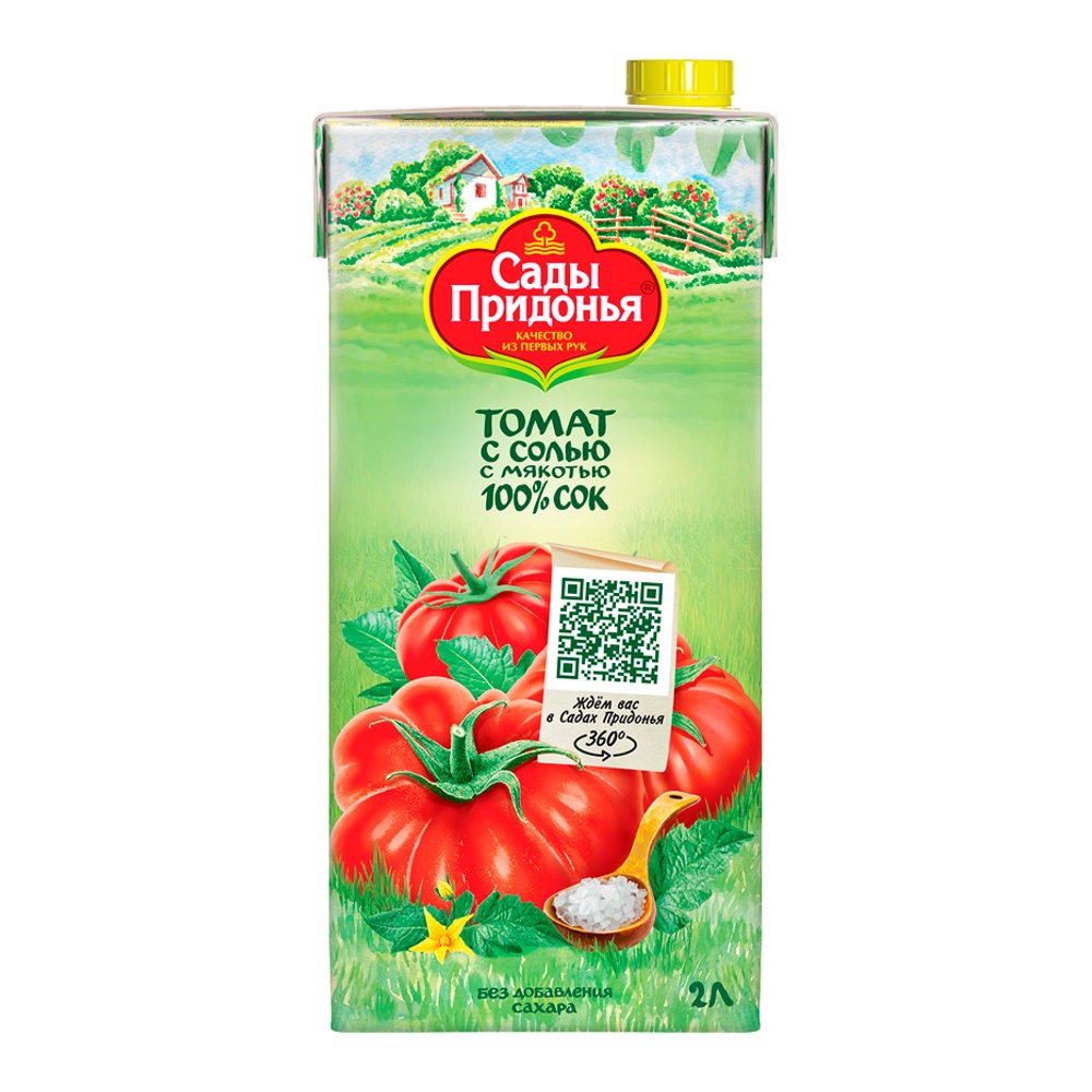 Сок Сады Придонья 2л Томат с мякотью и солью