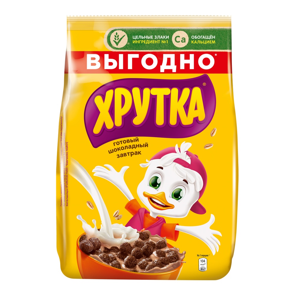 Завтрак сухой Хрутка Дуо Шарики шоколадные 650г м/у; 6