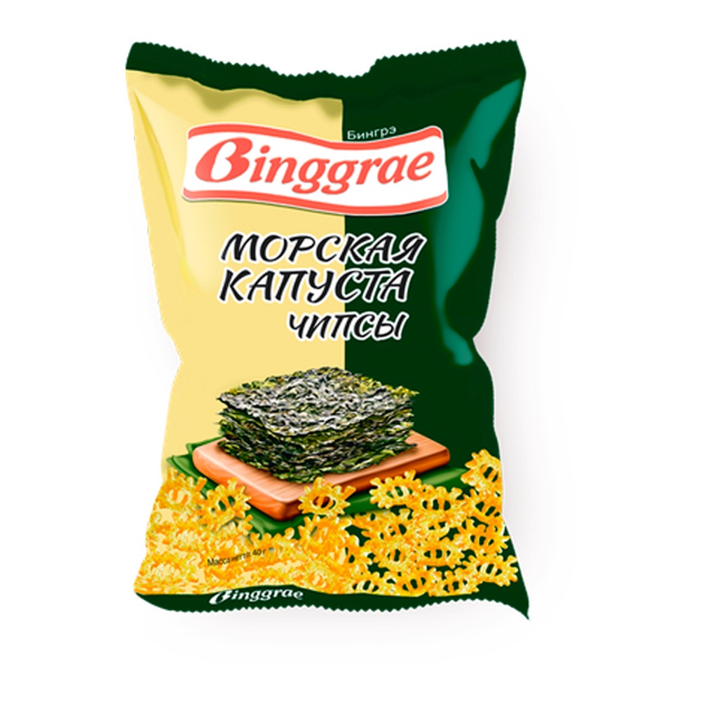 Чипсы Бингрэ 40г Морская капуста