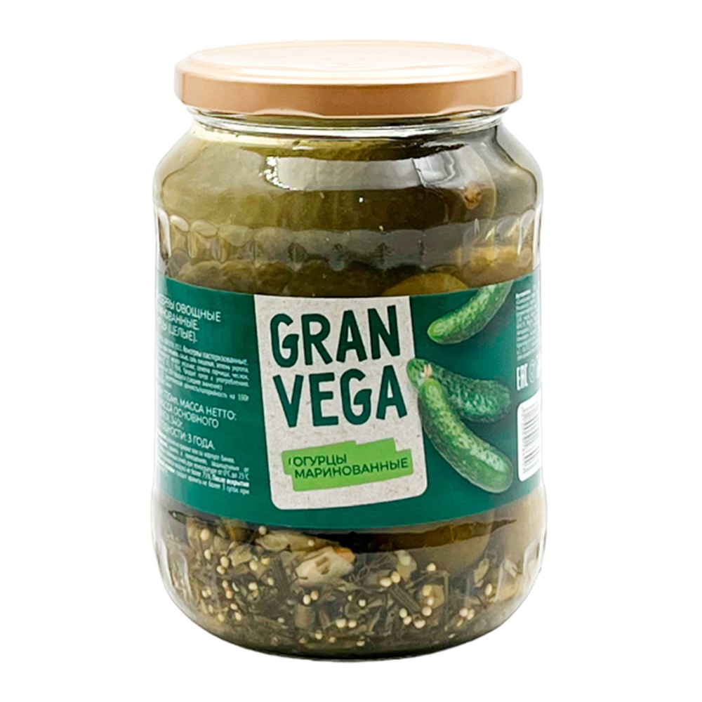 Огурцы Гранвега маринованные 680г ст/б