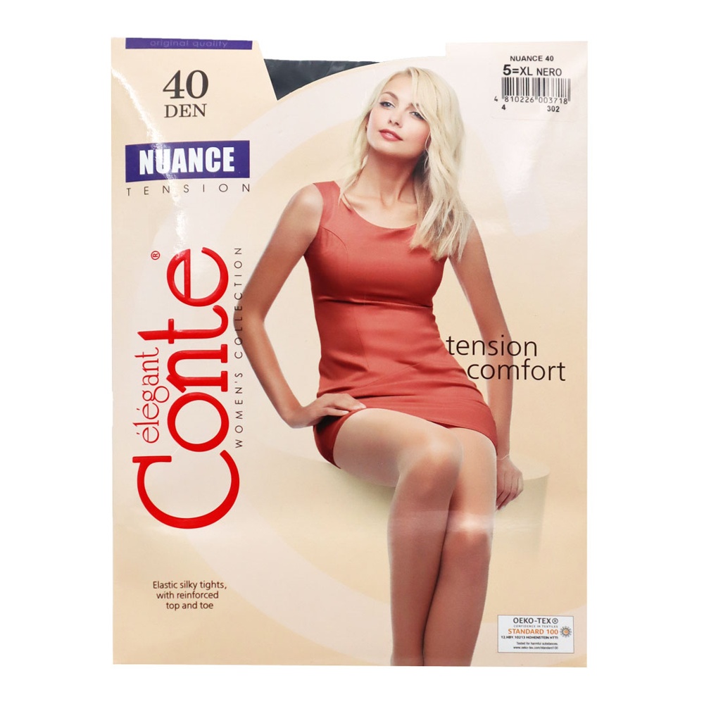 Колготки женские Конте Нюанс 40ден, неро, р.5