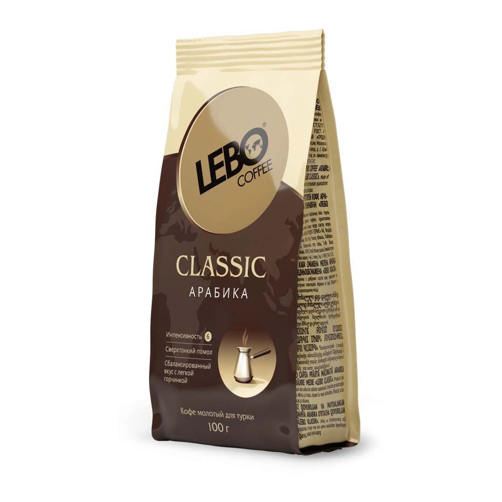 Кофе Лебо Классик Арабика молотый для турки 200г