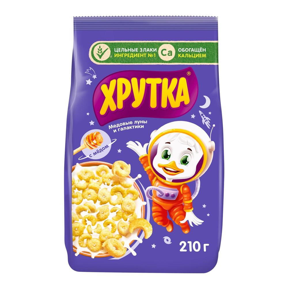 Завтрак сухой Хрутка Луны и Галактики медовые с кальцием 210г м/у