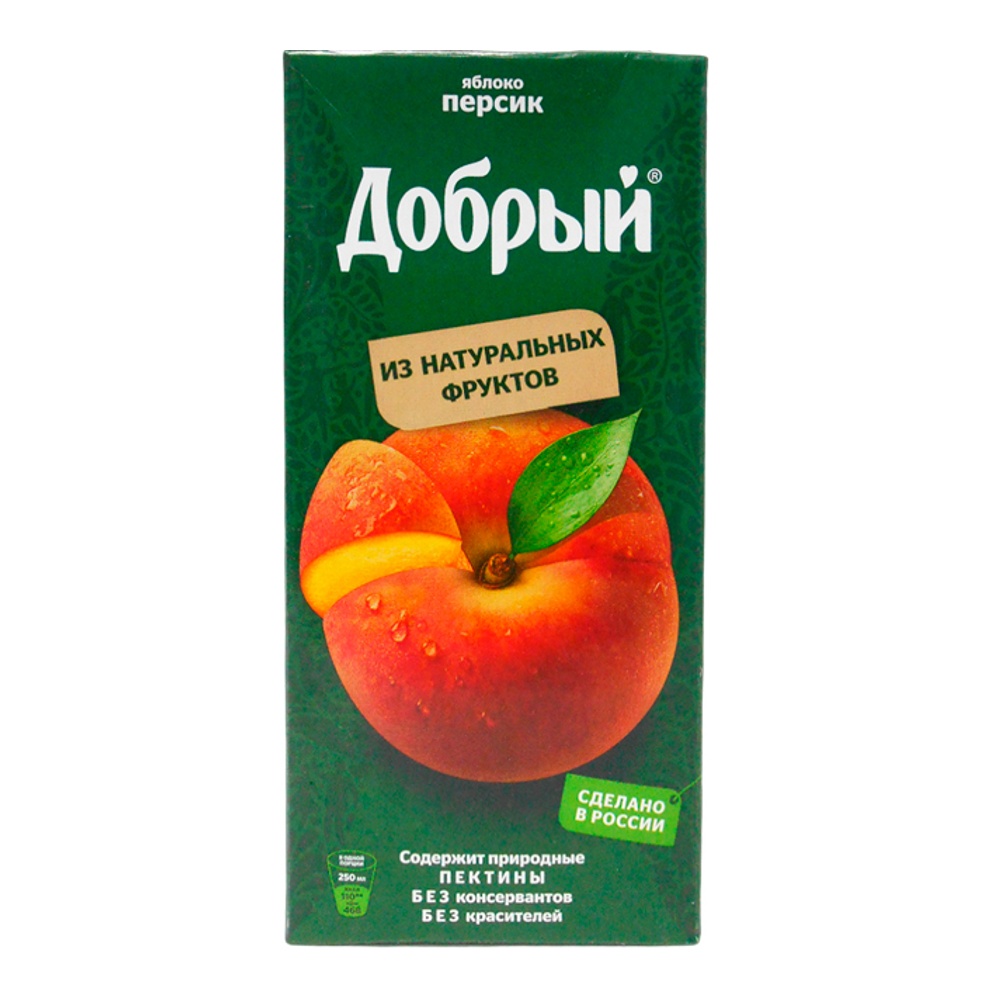 Напиток сокосодержащий Добрый 2л Яблоко-Персик