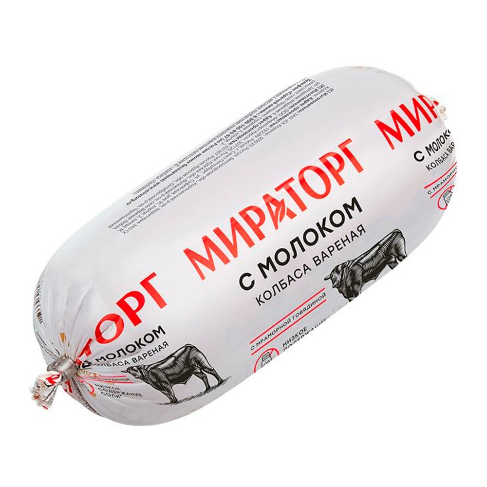 Колбаса С молоком с мраморной говядиной в п/а 470г Мираторг