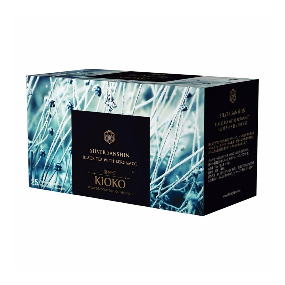 Чай Киоко Сильвер Саншин черный с ароматом бергамота 25п*2г (сашет)