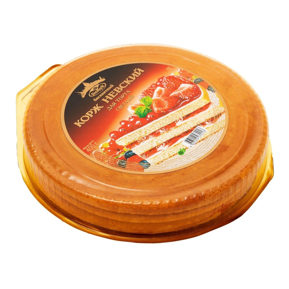 Корж д/торта Виадук Невский ванильный 300г; 12