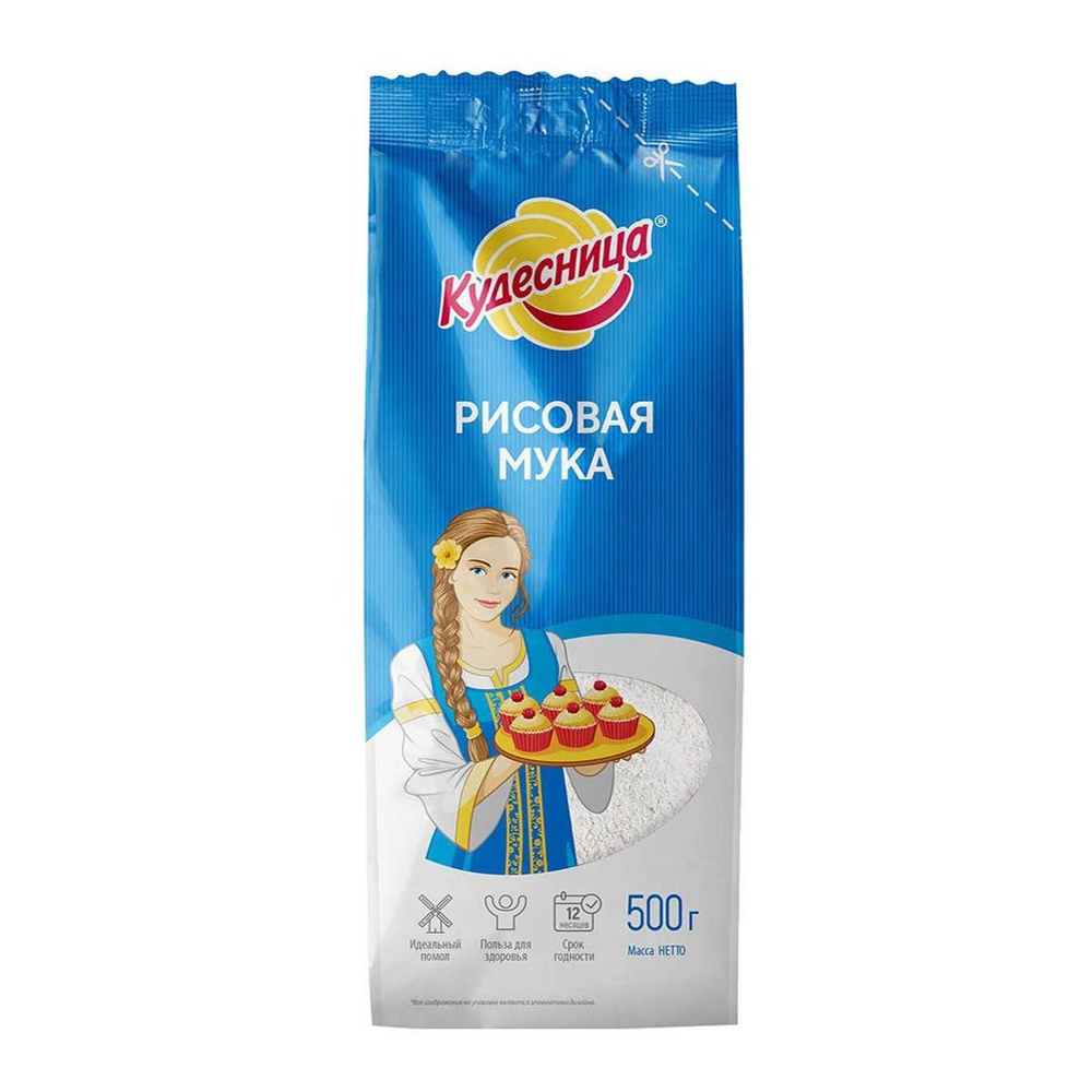 Мука Кудесница рисовая 500г; 10