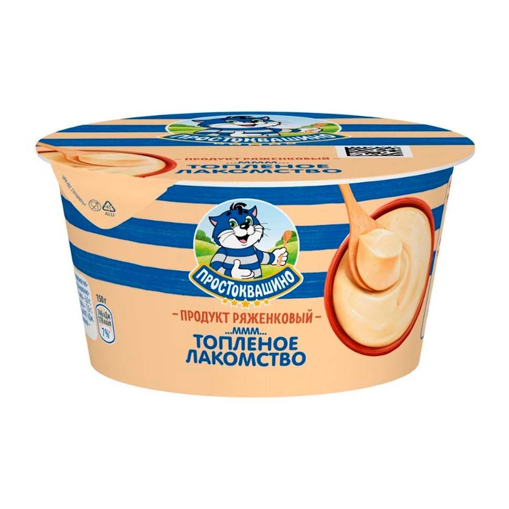 Продукт кисломолочный ряженковый Простоквашино сладкий со вкусом ванили 6% 150г; 12