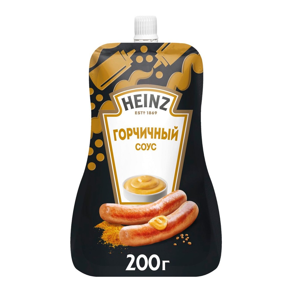 Соус Хайнц Горчичный 200г дой-пак с дозатором