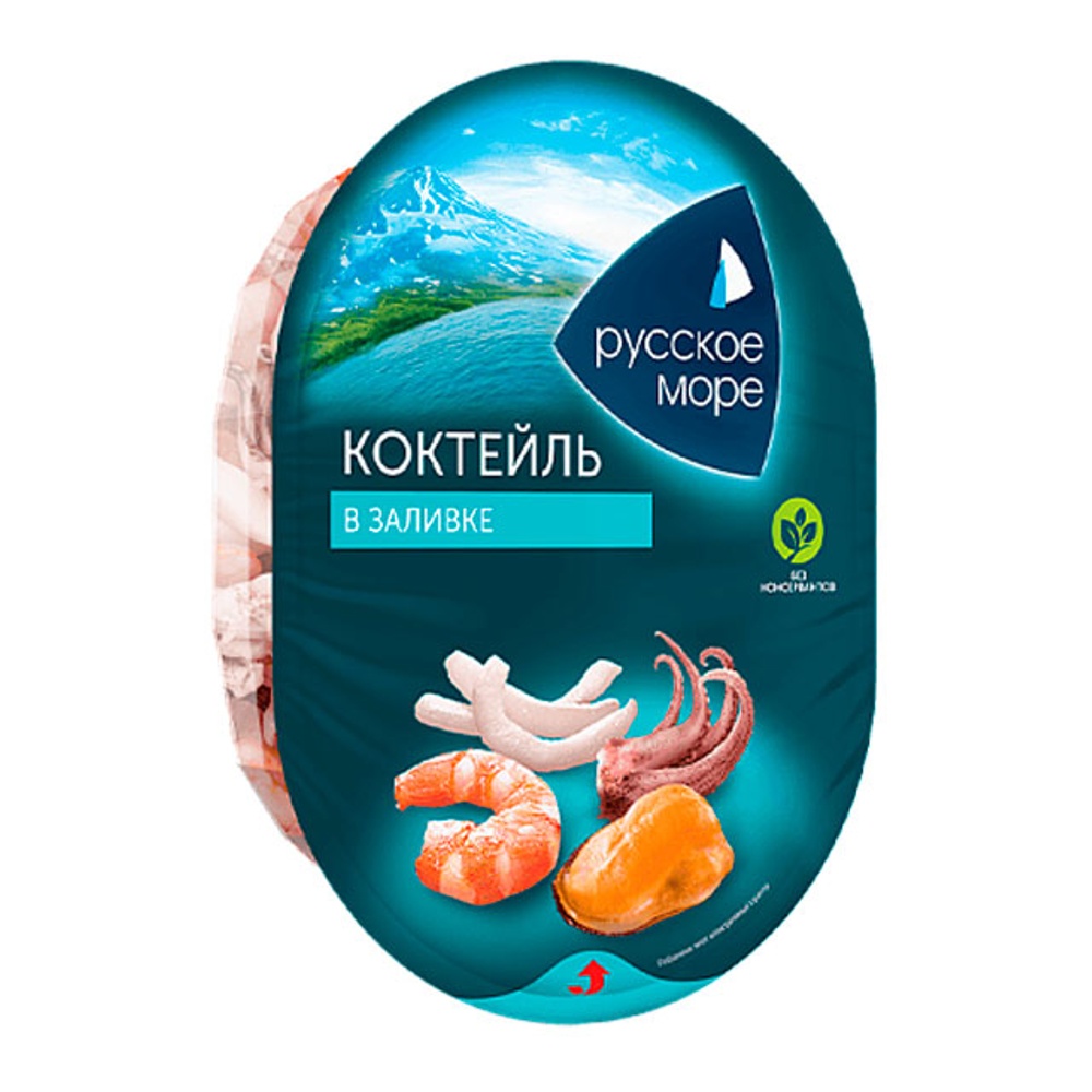 Коктейль из морепродуктов Русское море Классик в заливке 180г пл/у