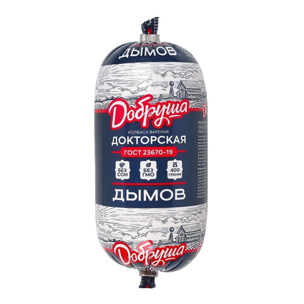 Колбаса Дымов Докторская Добруша ГОСТ в п/а 400г