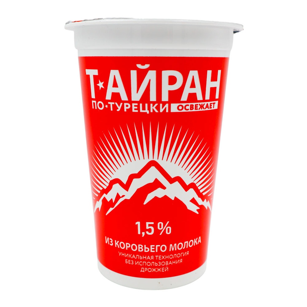 Напиток кисломолочный Тайран по-турецки с солью 1,5% 220г пл/ст