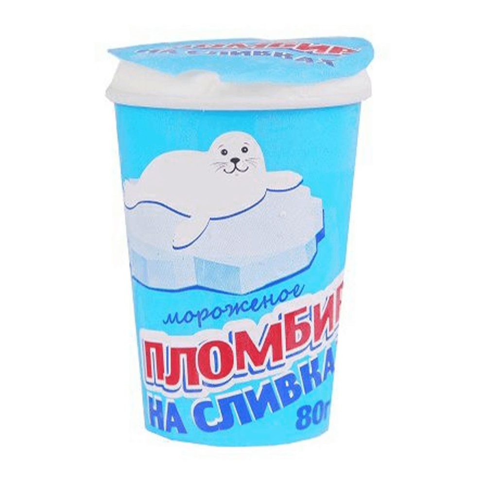 Мороженое Ангария Пломбир на сливках 80г стаканчик; 20