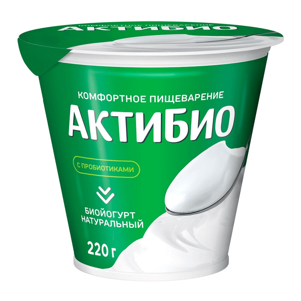 Биойогурт АктиБио 3,5% 220г натуральный