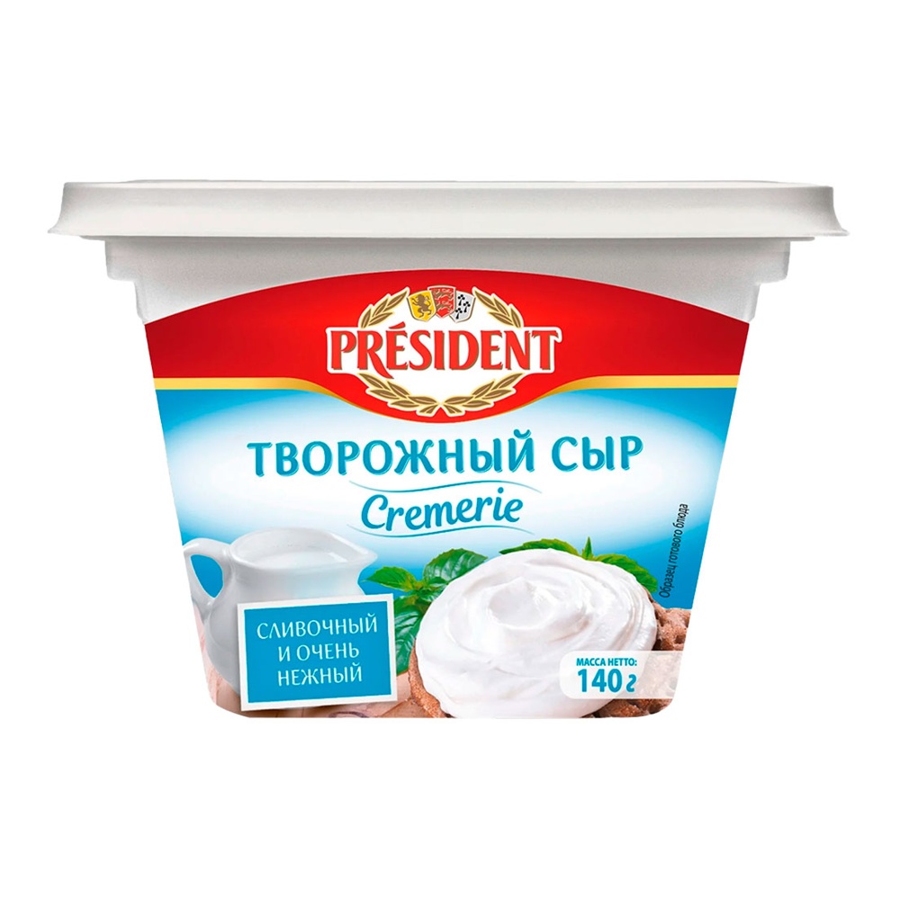 Сыр Президент творожный сливочный 56% 140г пл/ст
