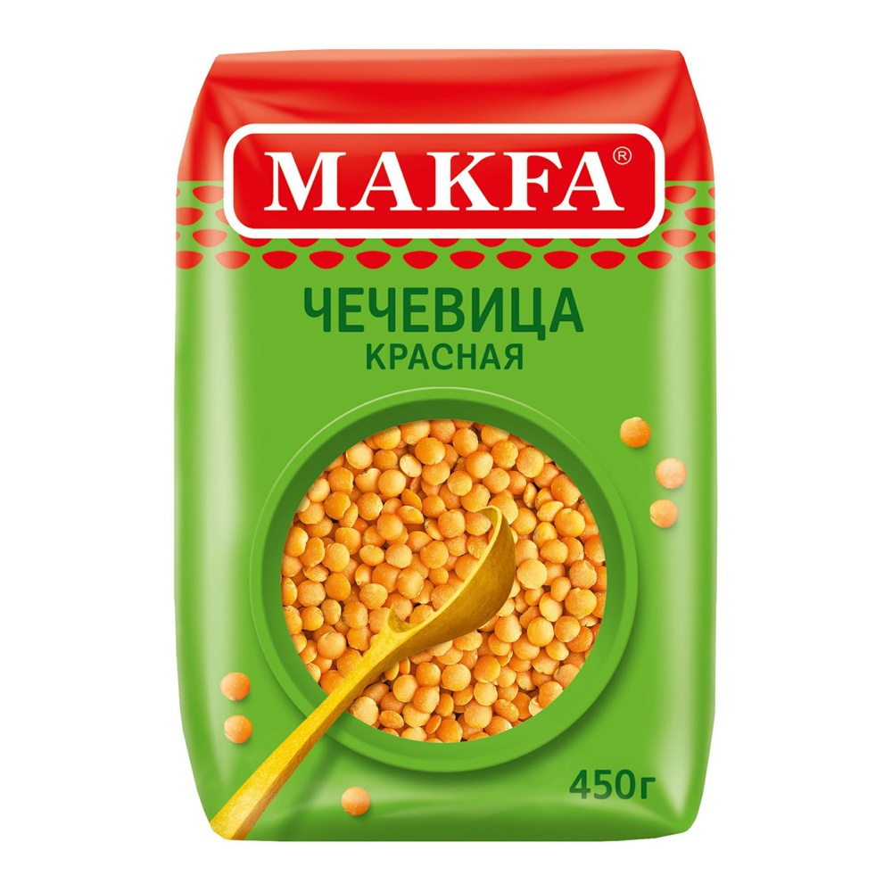 Крупа Макфа Чечевица красная 450г