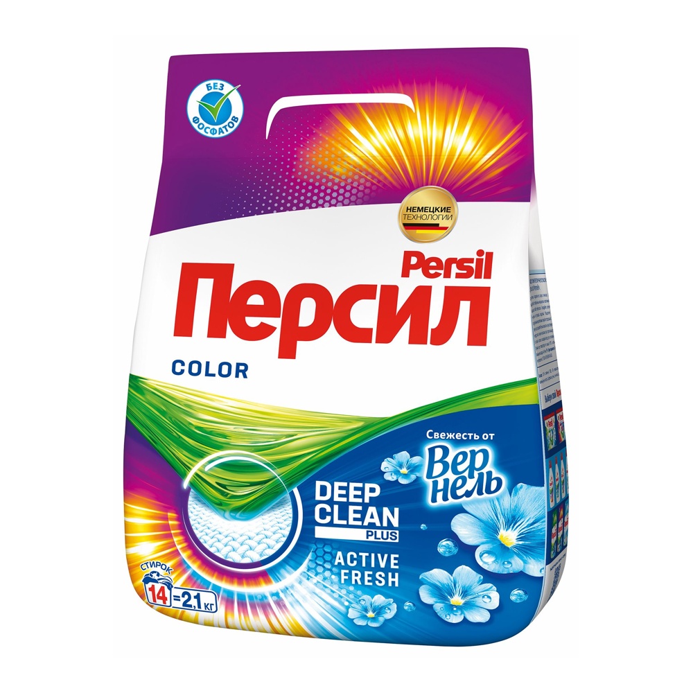 Порошок стир Персил Автомат 2,1кг Колор Свежесть Вернеля