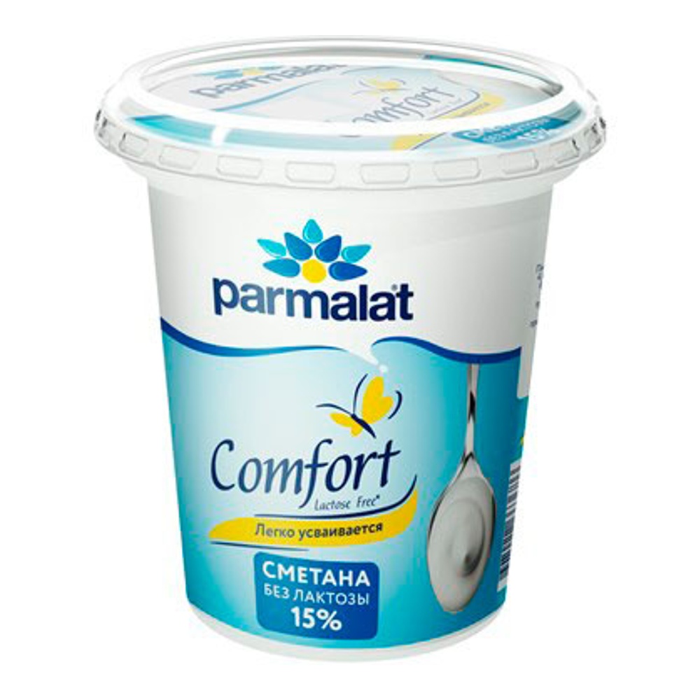 Сметана Пармалат Комфорт безлактозная 15% 300г пл/ст