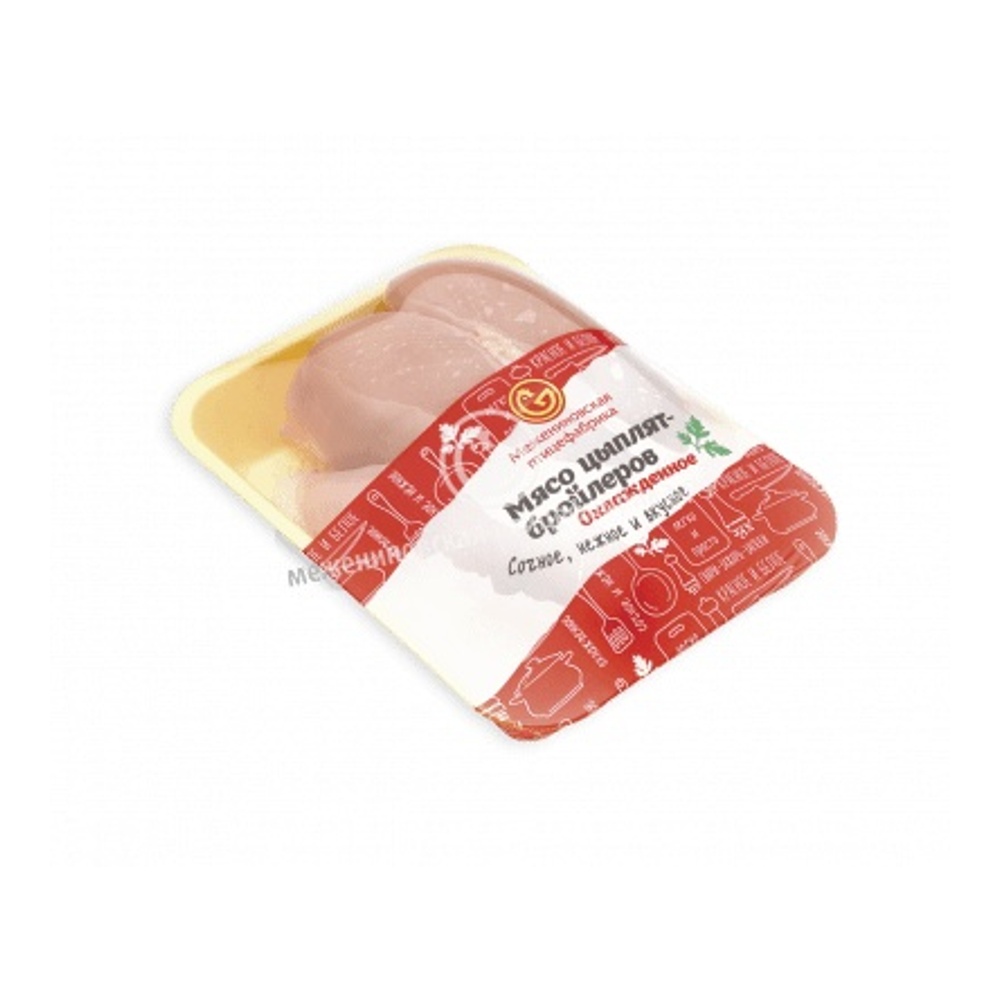 Грудка цыпленка-бройлера с/м 1000г Межениновская п/ф, подложка; 10