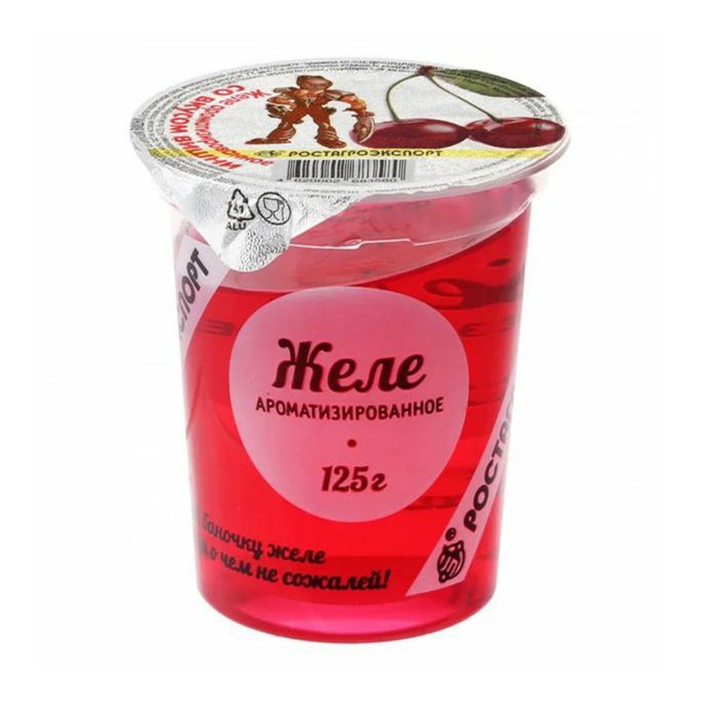 Желе ароматизированное Ростагроэкспорт Сахар 0 125г вишня пл/ст; 12