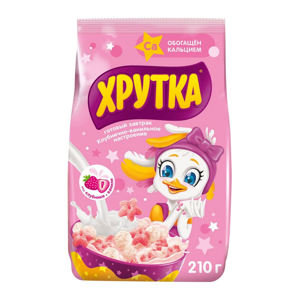 Завтрак сухой Хрутка Клубнично-ванильное настроение с кальцием 210г м/у