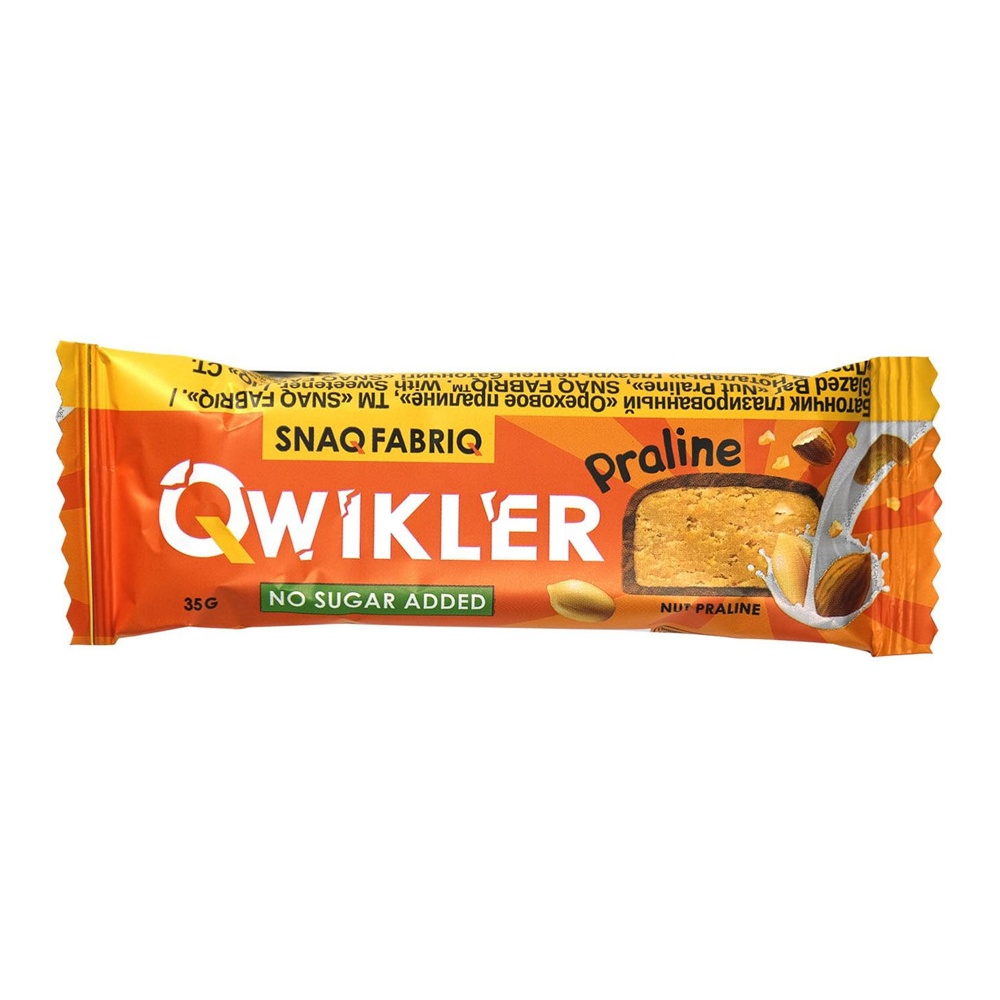 Батончик Снек Фабрик Квиклер глазированный Ореховое пралине 35г; 30