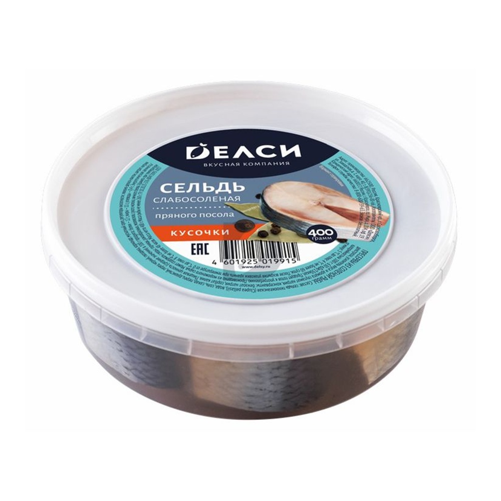 Сельдь Делси тихоокеанская п/п кусочки 400г пл/б; 4