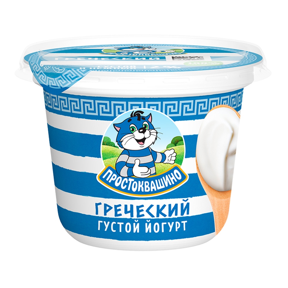 Йогурт Простоквашино Густой Греческий 2% 135г натуральный