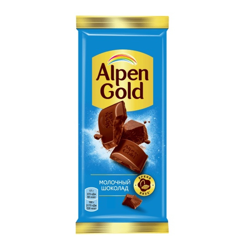 Шоколад Альпен Гольд молочный 80г; 21