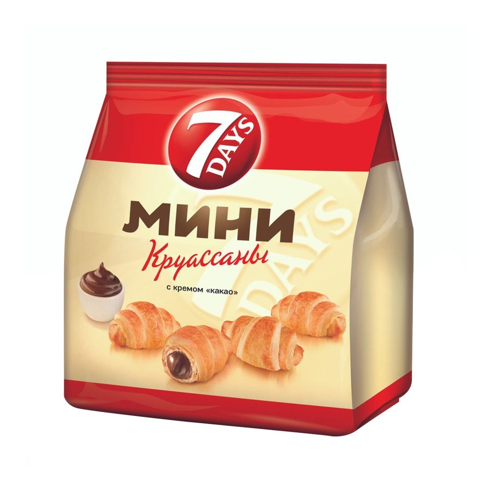 Круассаны-мини 7 Дней с кремом Какао 176г; 12