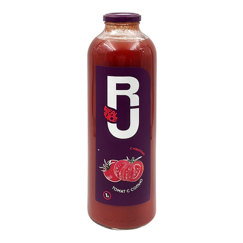 Сок RJ 1л Томат с мякотью и солью ст/б