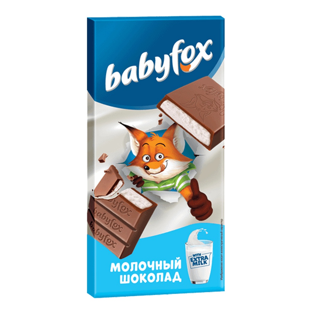 Шоколад Бебифокс молочный с молочной начинкой 90г