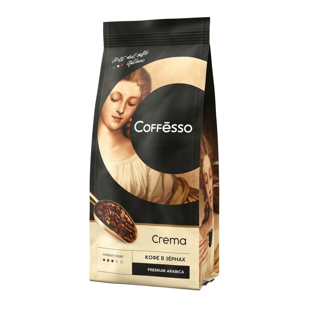 Кофе Коффессо Крема темной обжарки зерно 250г м/у; 12