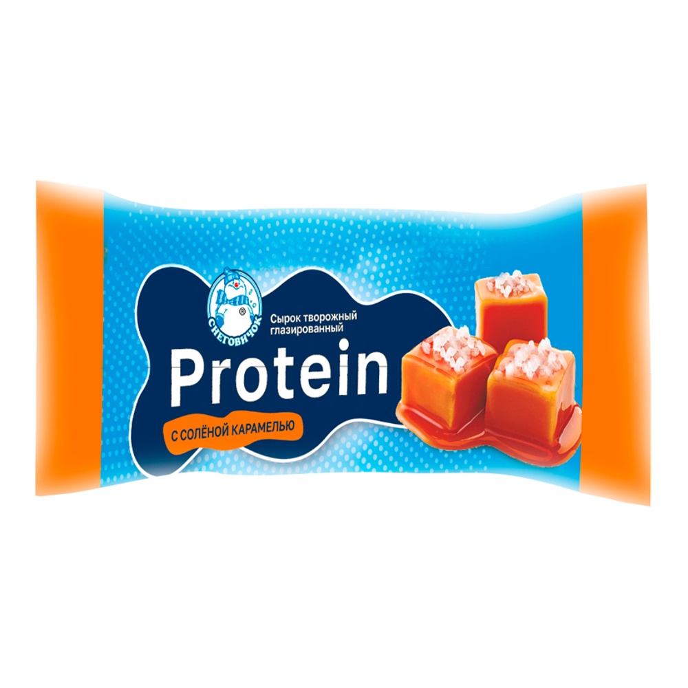 Сырок творожный глазир Снеговичок Протеин с соленой карамелью 20% 40г