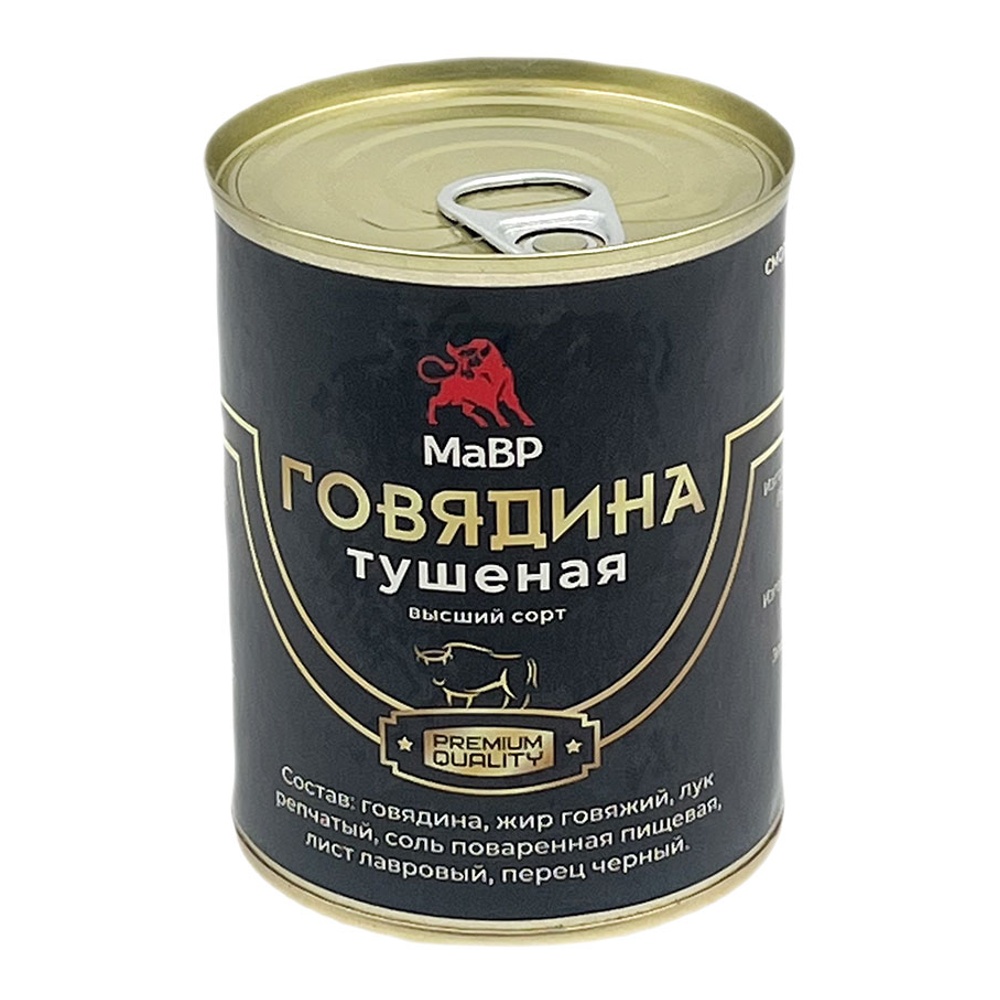 Говядина тушеная Мавр Премиум ГОСТ в/с 338г ж/б