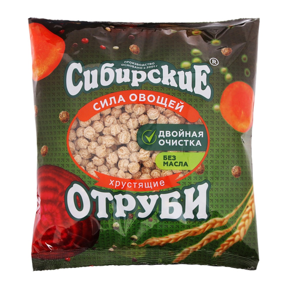 Отруби Сибирские Сила овощей хрустящие 100г