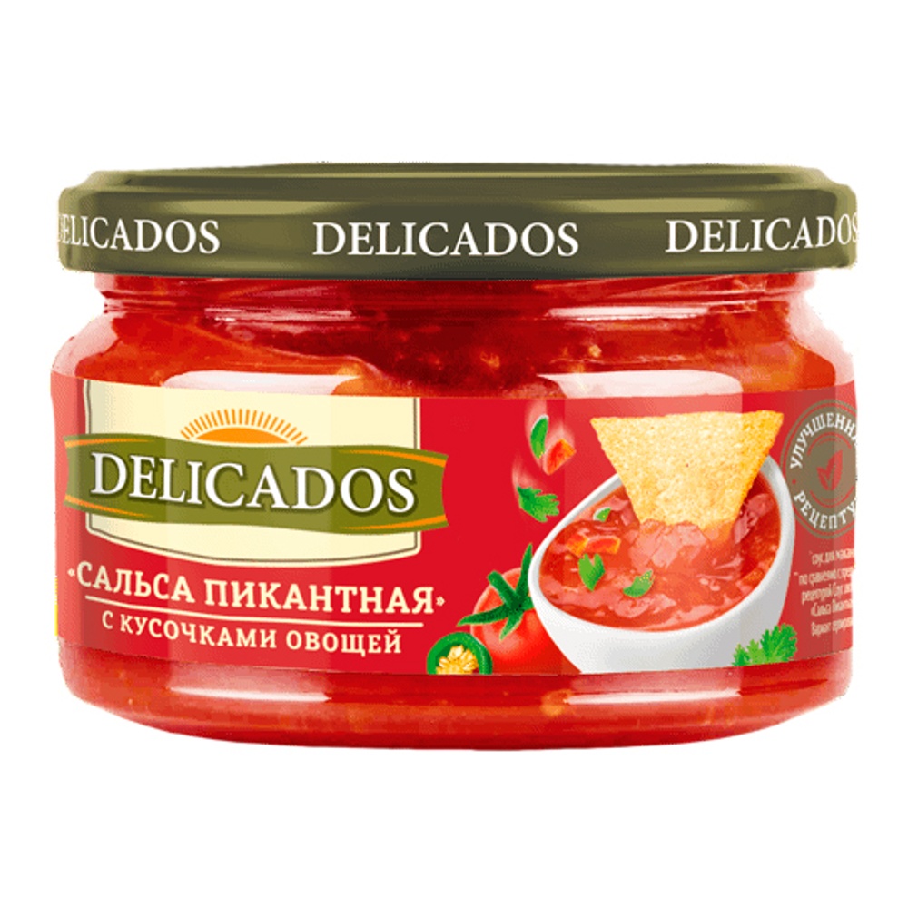 Соус Деликадос овощной Сальса пикантная 200г ст/б; 12