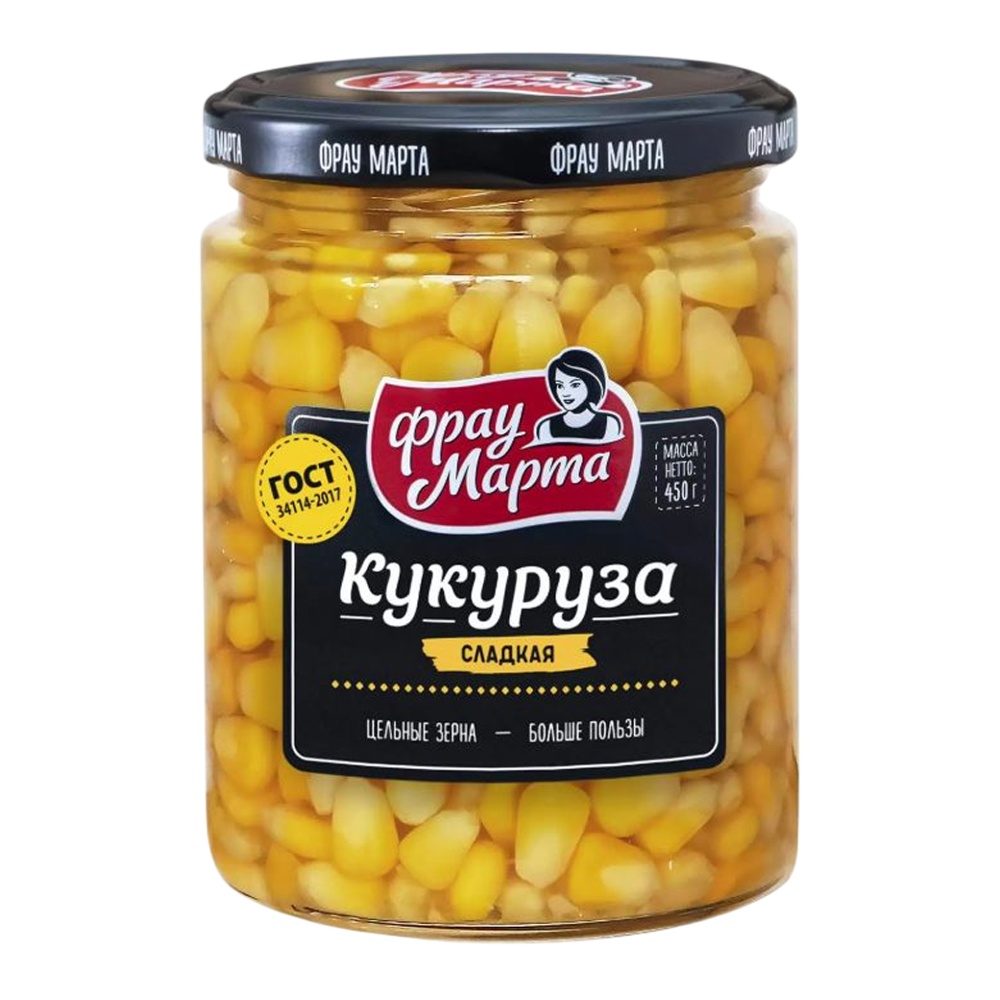 Кукуруза Фрау Марта сахарная 450г ст/б