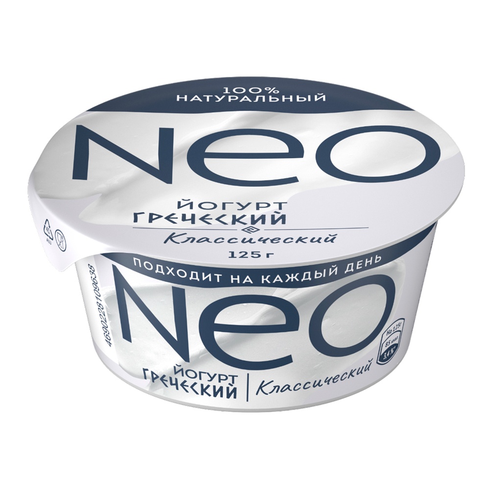 Йогурт Нео Греческий 2,0% 125г классический пл/ст