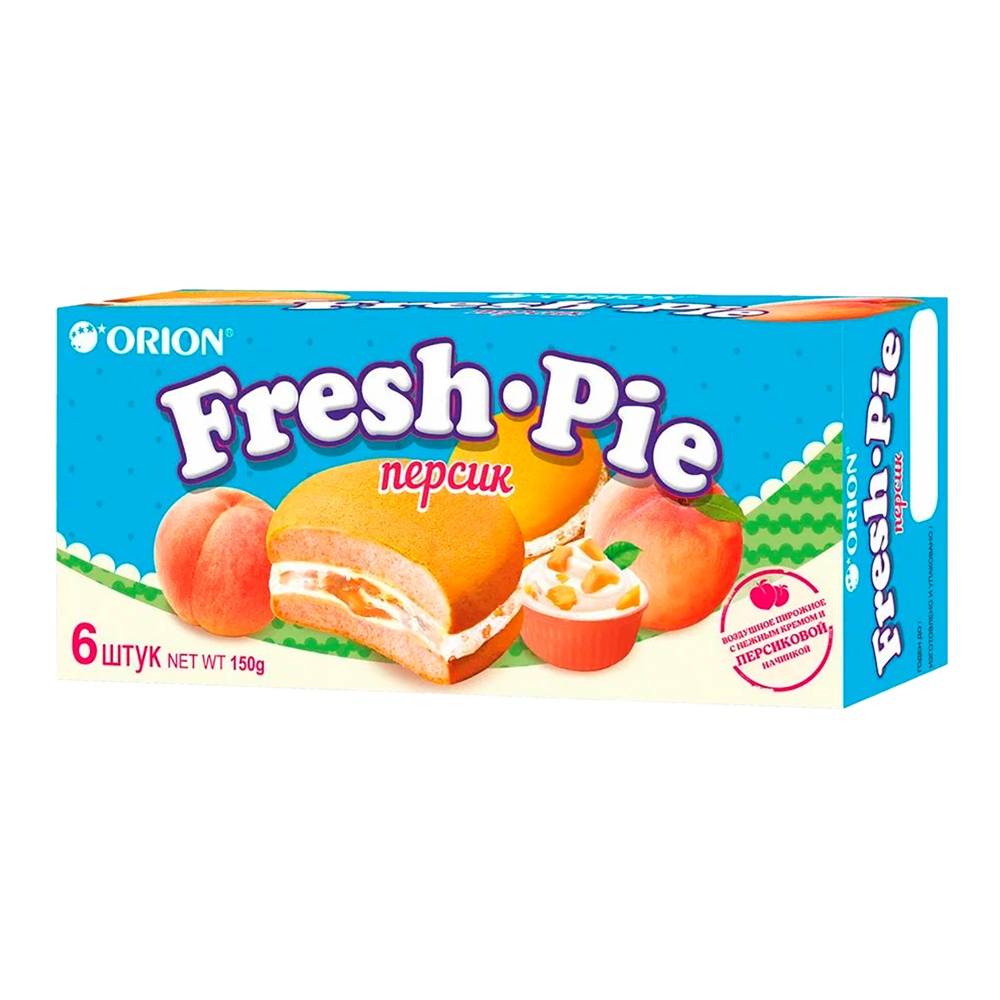 Пирожное Орион Фреш Пай бисквитное с персиковой начинкой 25г*6