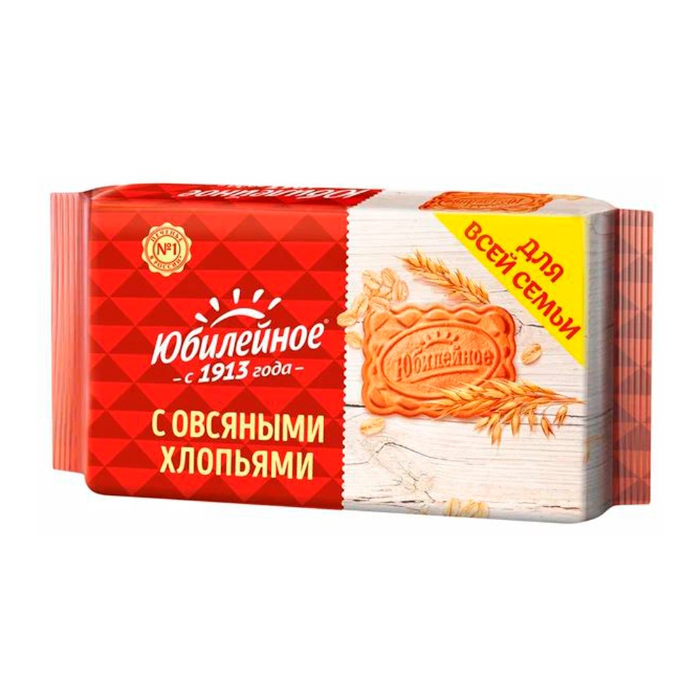 Печенье Юбилейное с овсяными хлопьями 224г